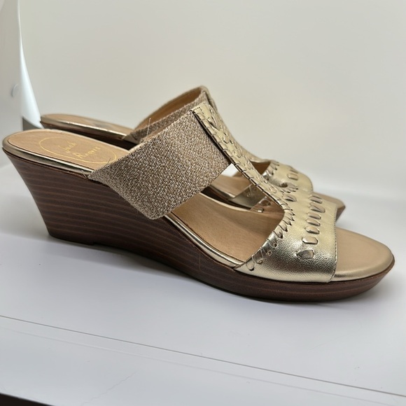Jack Rogers Nora Wedge gold sandal - Picture 3 of 5